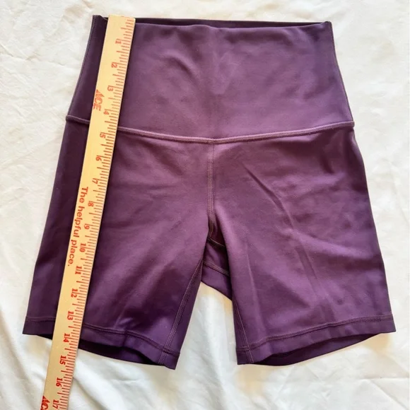 Lululemon Athletics WORN-ONCE Women's Plum Purple Biker Shorts - Picture 4 of 9